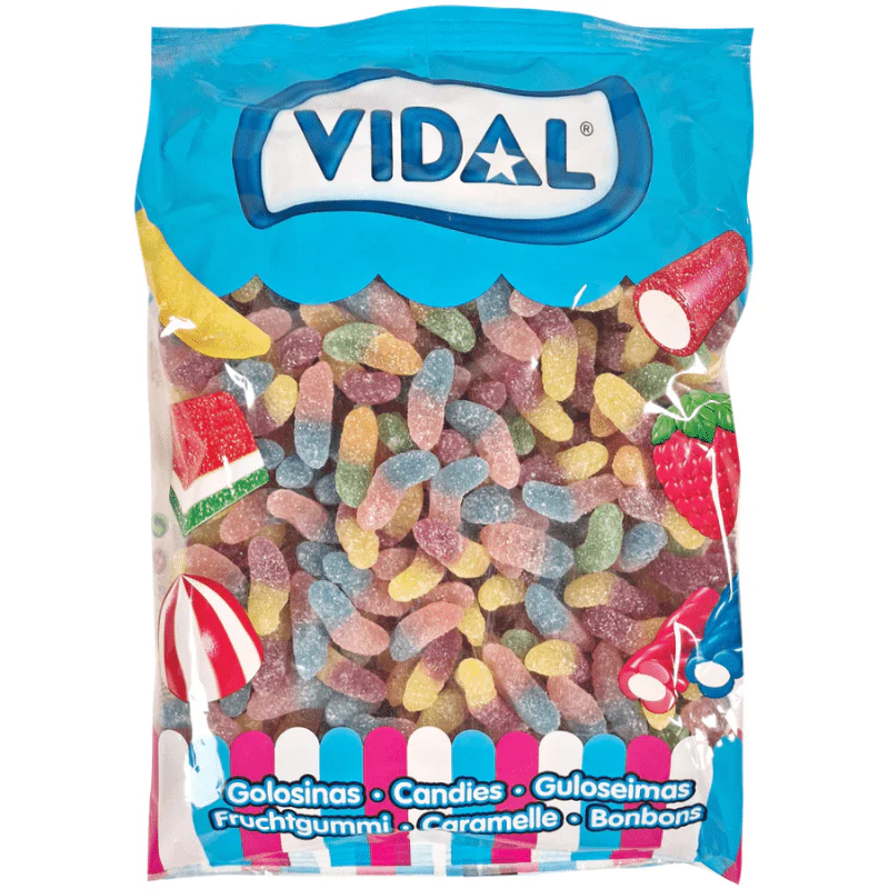 Vidal Sour Mini Worms Bag 1kg