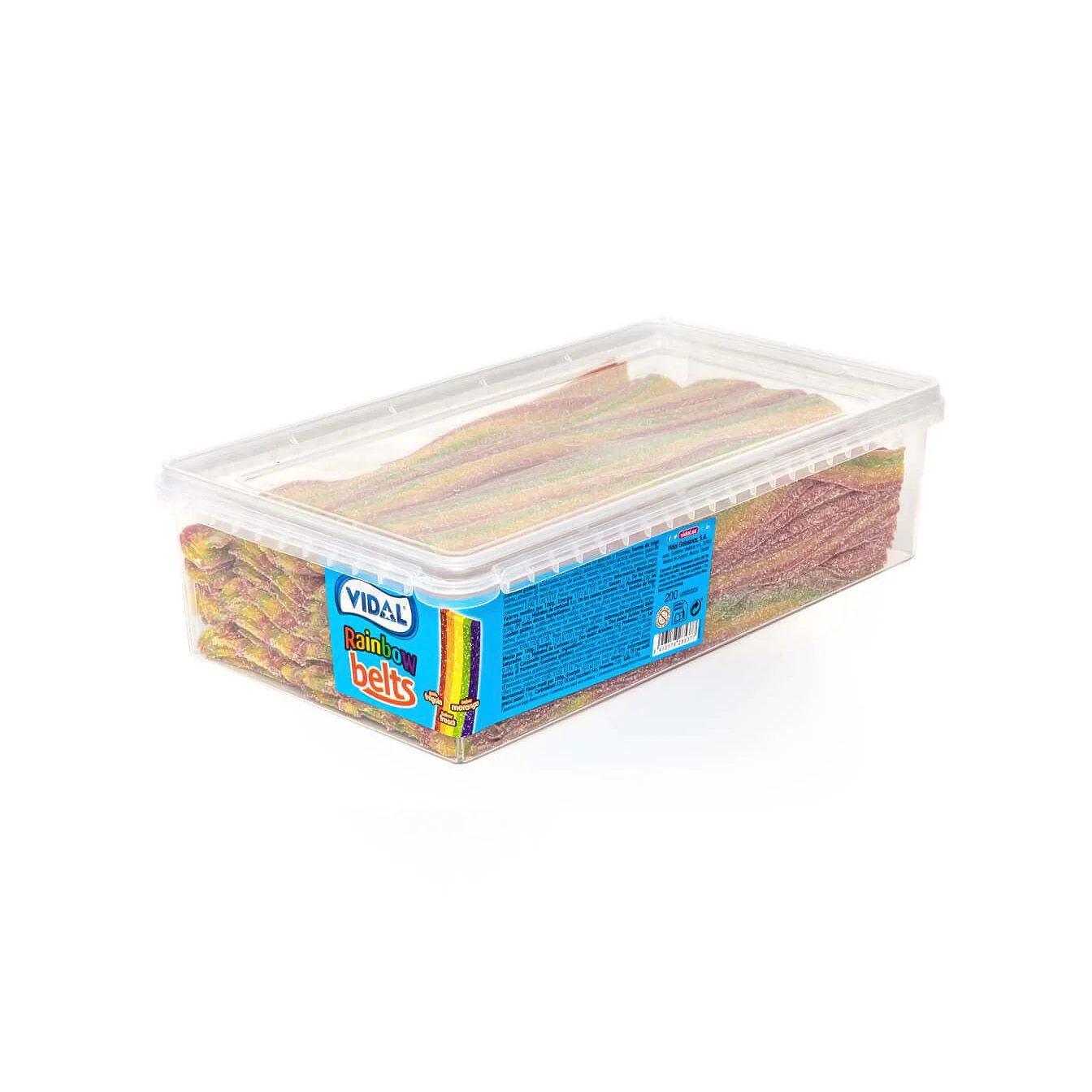 Vidal Sour Rainbow Belts Tub 1.6kg (200pcs)