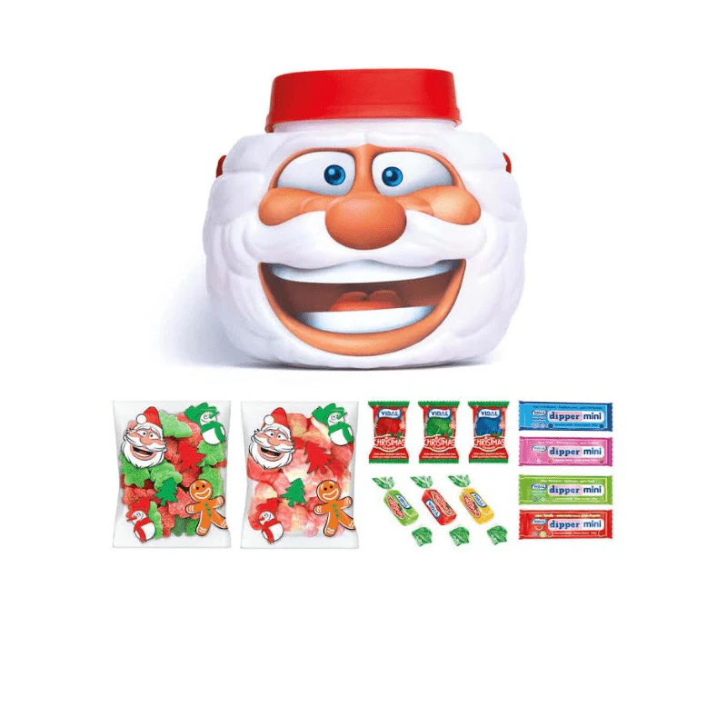 Vidal Christmas Santa Head Sweets Bucket 180g
