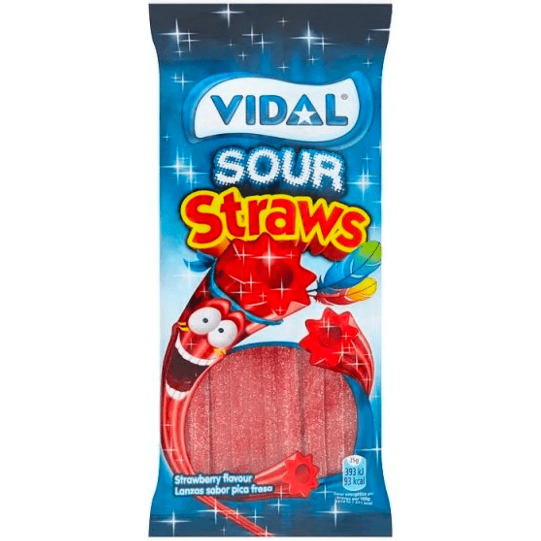 Vidal Sour Straws Peg 90g