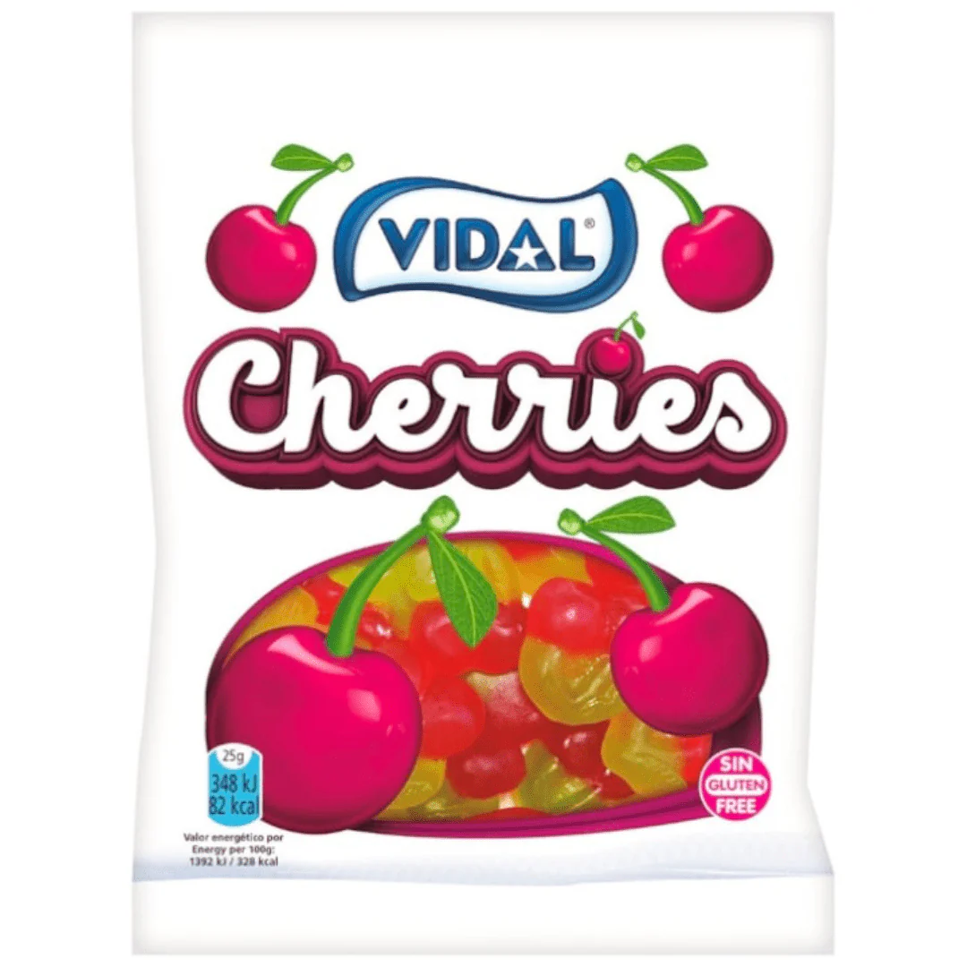 Vidal Jelly Cherries Peg Bag 90g