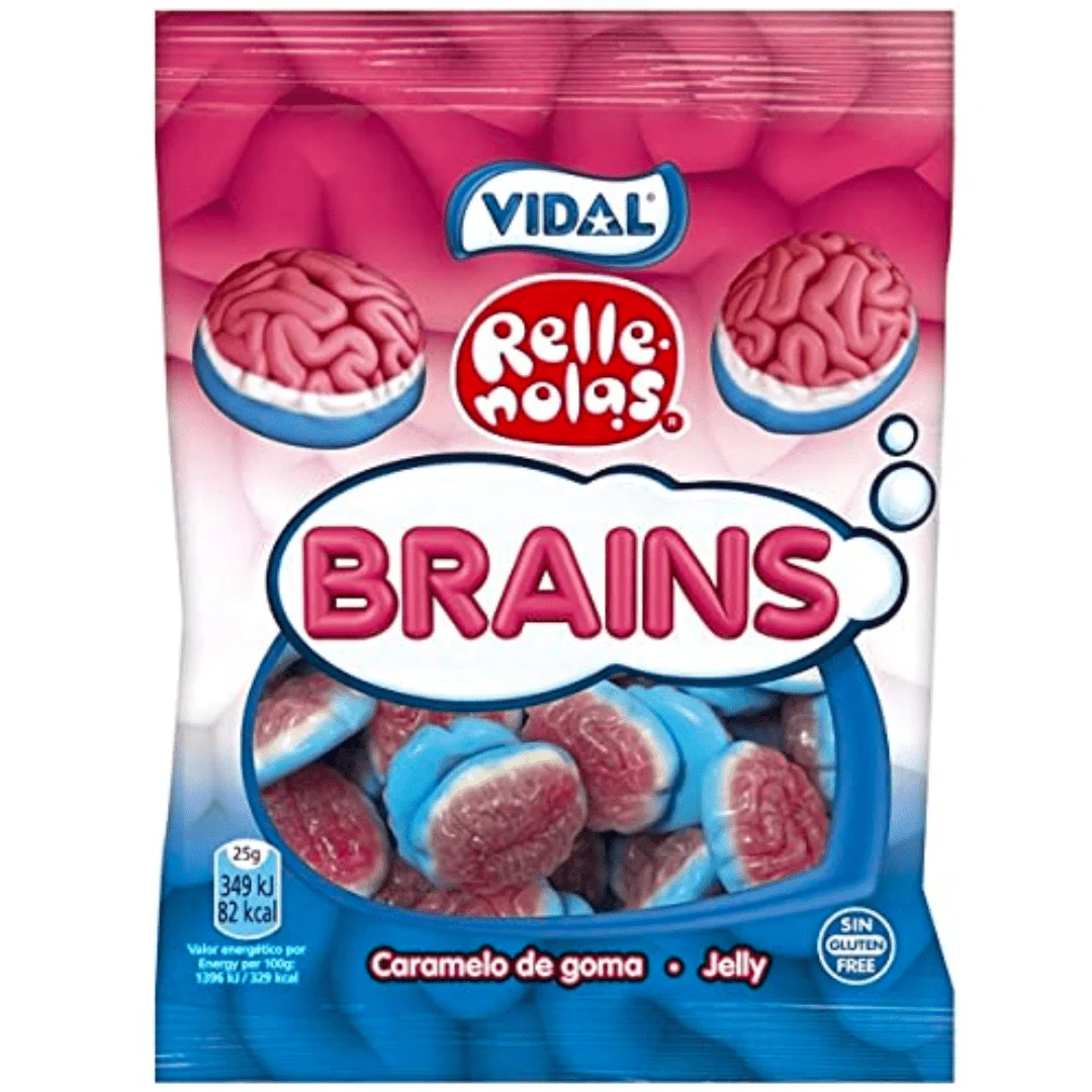 Vidal Jelly Filled Brains Peg Bag 90g