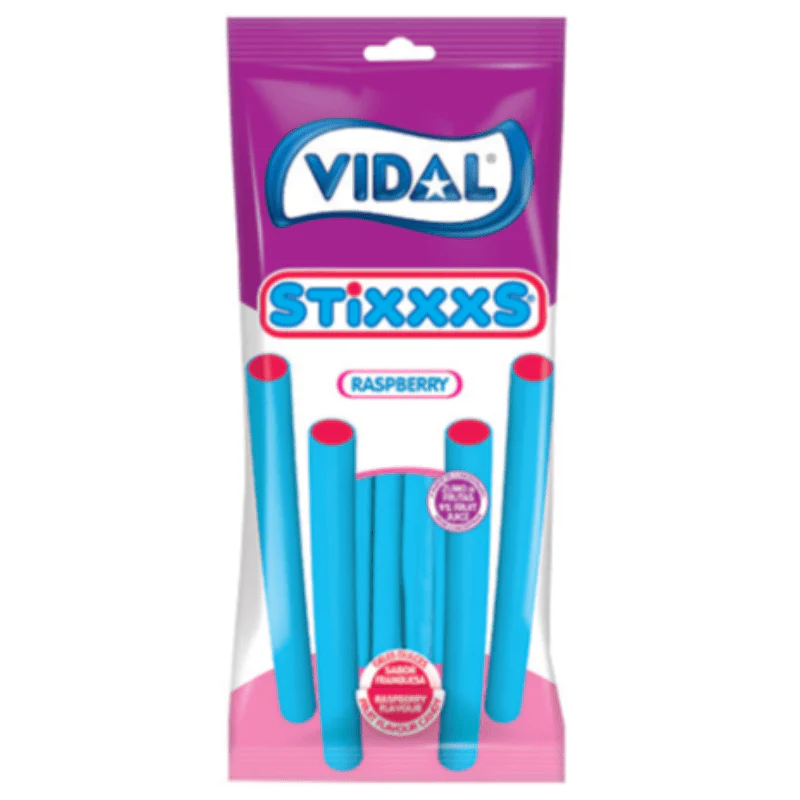 Vidal Stixxxs Blue Raspberry Peg Bag 90g
