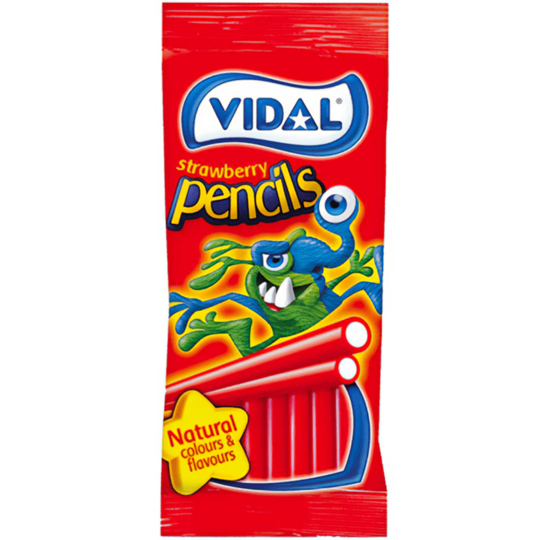 Vidal Strawberry Pencils Peg Bag 90g