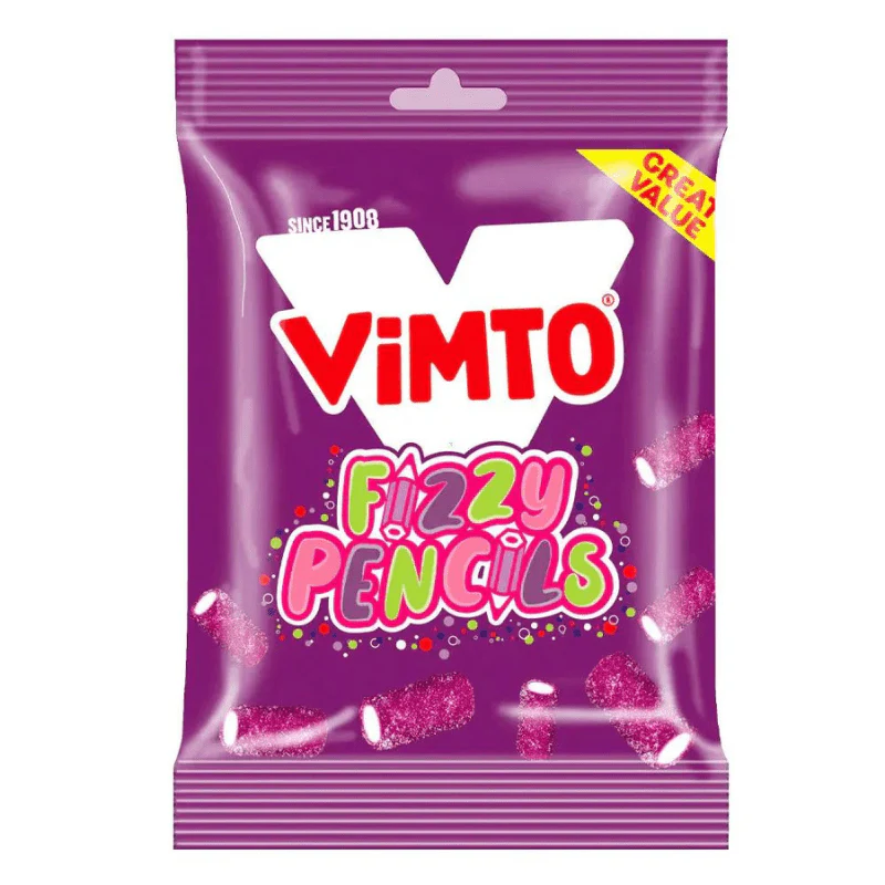 Vimto Mini Sour Pencil Peg Bag 140g