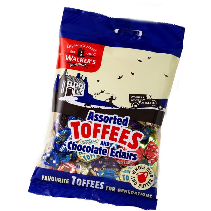 Walkers NonSuch Assorted Toffees & Eclairs Peg Bag 150g
