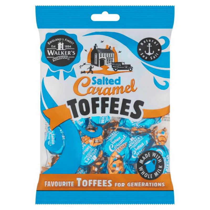 Walkers NonSuch Salted Caramels Toffee Peg Bag 150g