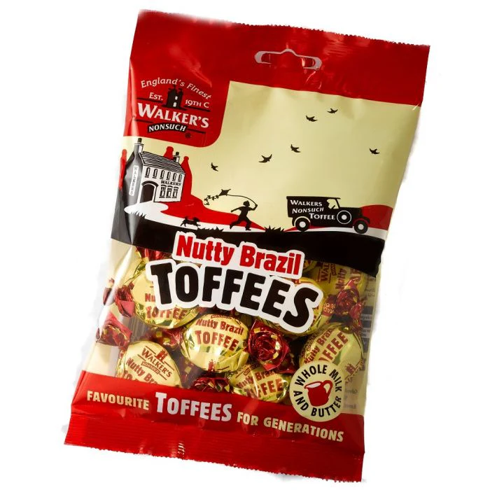 Walkers NonSuch Nutty Brazil Toffee Peg Bag 150g
